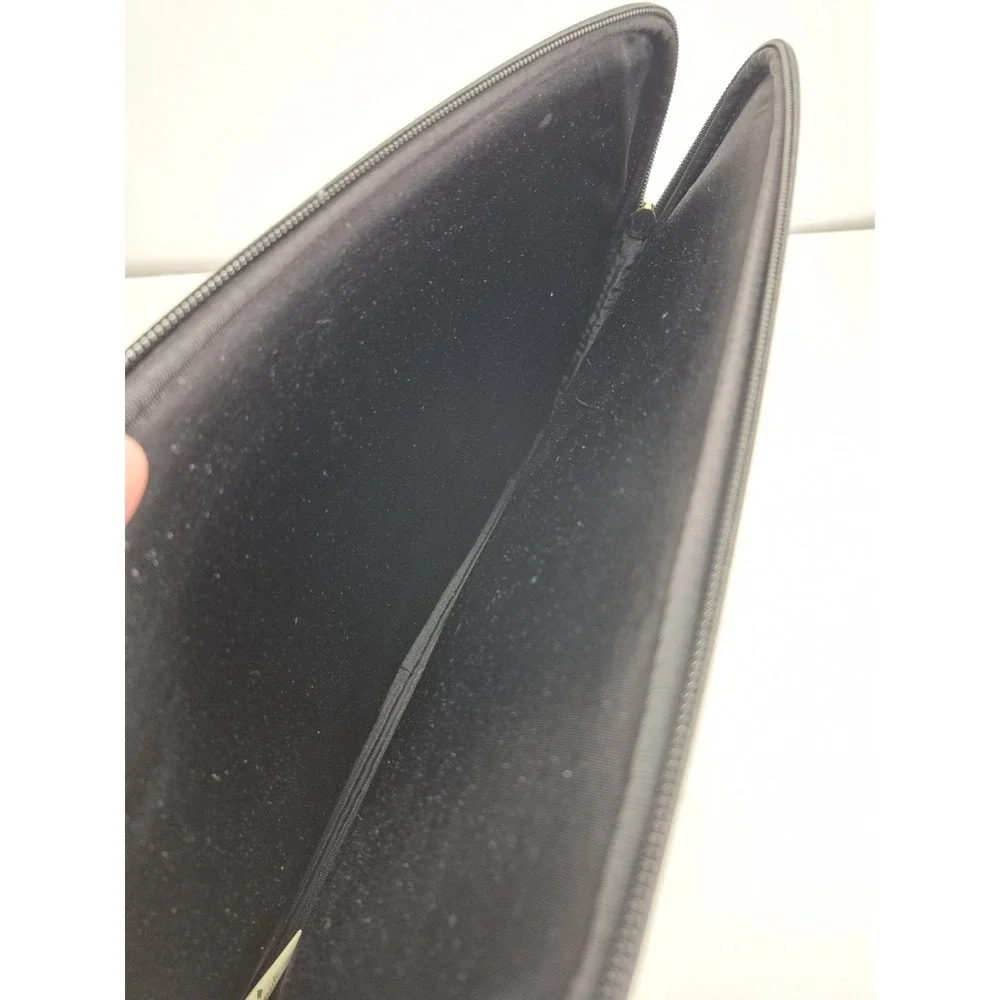 Kate Spade Black Floral Print Nylon Padded Laptop Sleeve Excellent